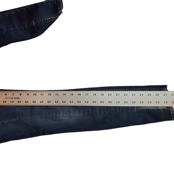 Frame Le High Skinny Wyman 27 (Meas 23x27.5 9.5" Mid Rise) Front Slit Jeans A13 - Picture 10 of 11